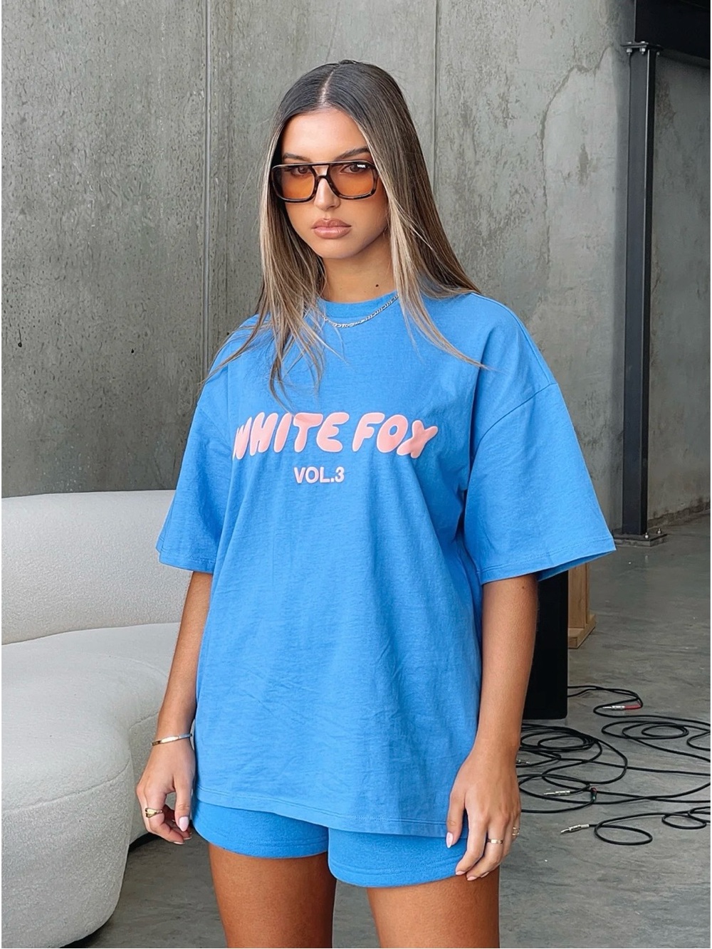 White Fox Offstage Vol 3 Tee- Azure